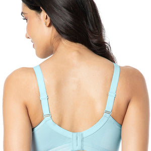 Cotton Chic Support Solid Non Padded Non-Wired Bra - Porcelain Blue