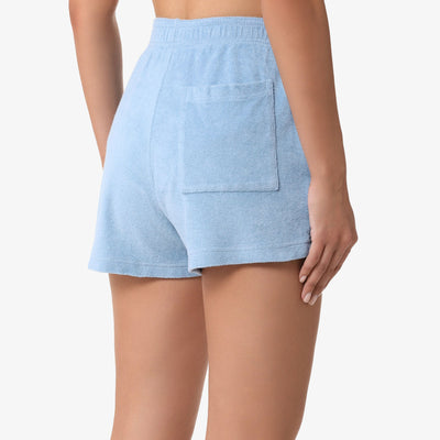 SPORTY & RICH | SRC TERRY SHORTS { SKY BLUE/WHITE