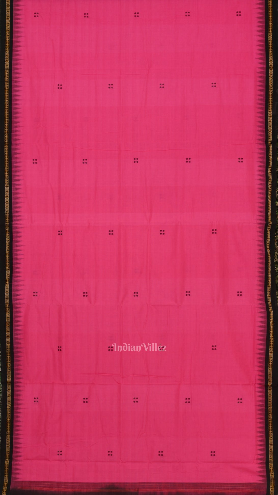 Rani Pink Maniabandha Cotton Saree