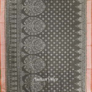 Moss Green Odisha Ikat Sambalpuri Silk Saree