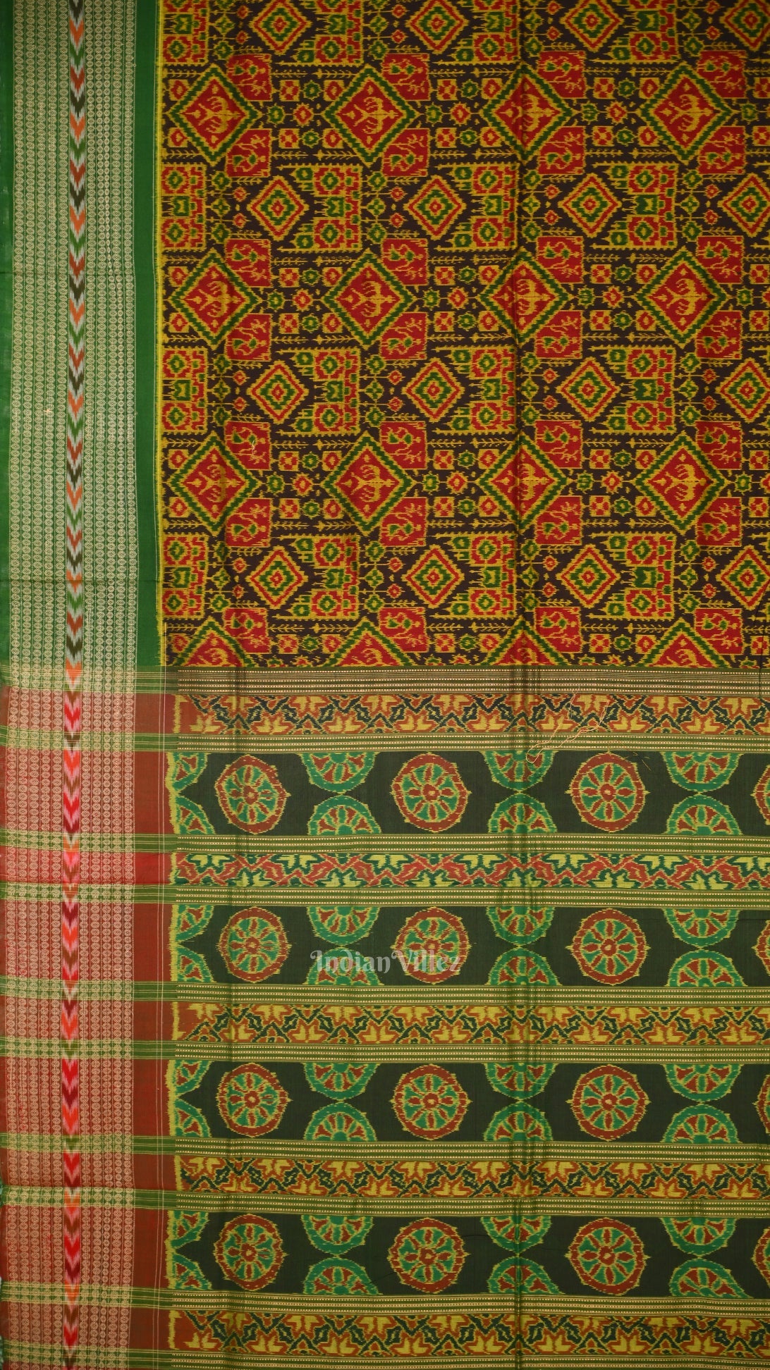 Multi Color Tribal Motif Sambalpuri Cotton Saree