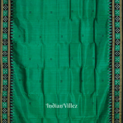Green Pasapalli Border Odisha Ikat Khandua Silk Saree