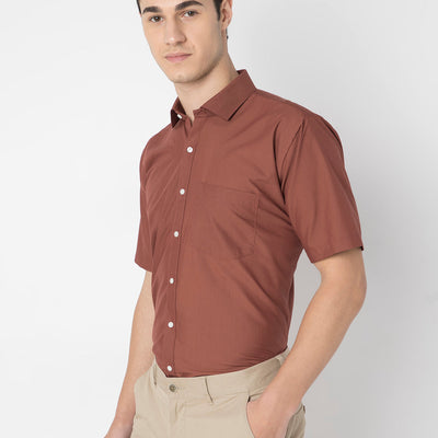 Wrinkle Free Half Sleeve Shirt