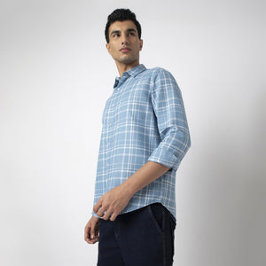 Waffle Dobby Checkered Shirt