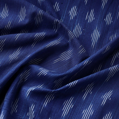 Blue -  Cotton Pochampally Ikat Weave Fabric 06