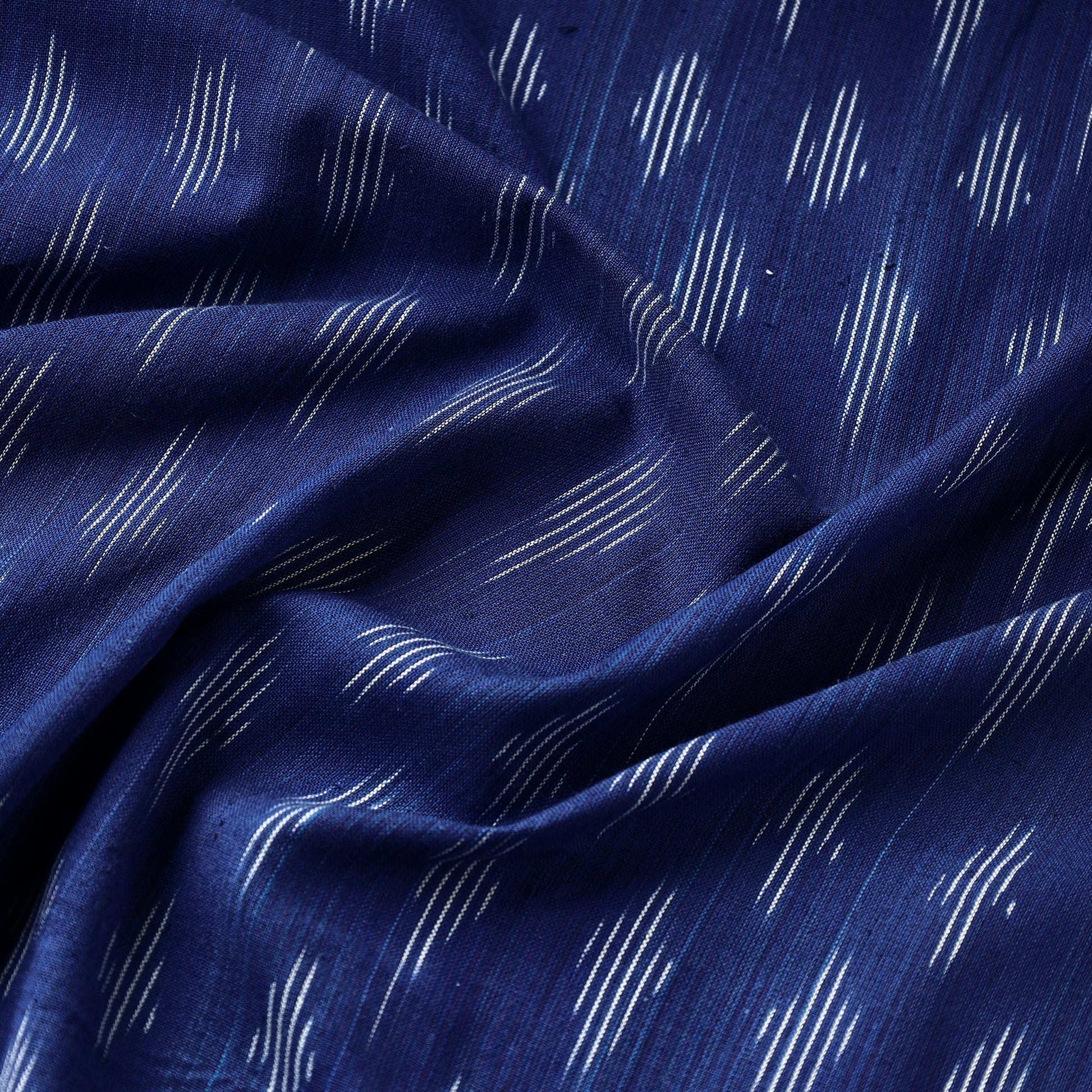 Blue -  Cotton Pochampally Ikat Weave Fabric 06