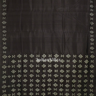 Black Pasapalli Theme Odisha Ikat Designer Silk Saree