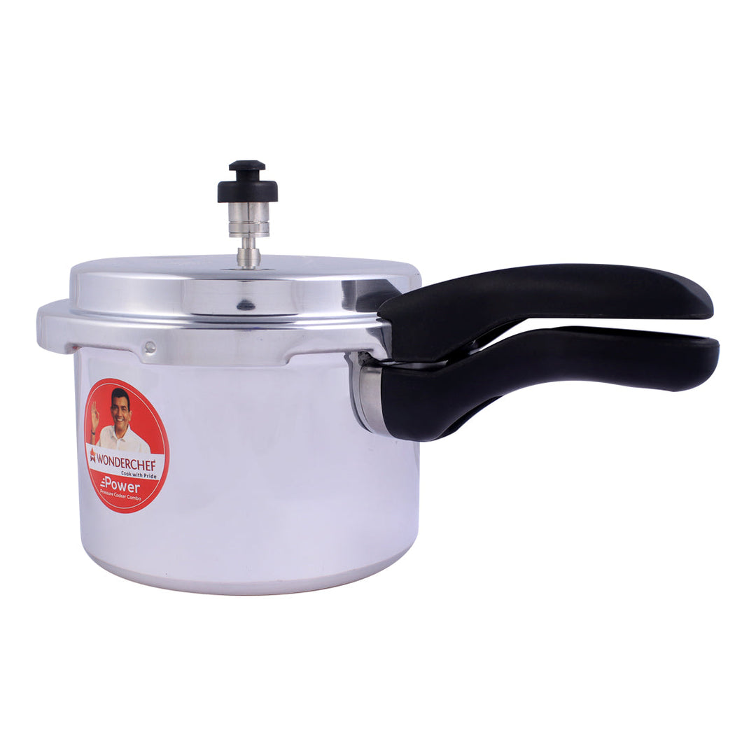 Power 2,3,5L Pressure Aluminium Cooker Combo.