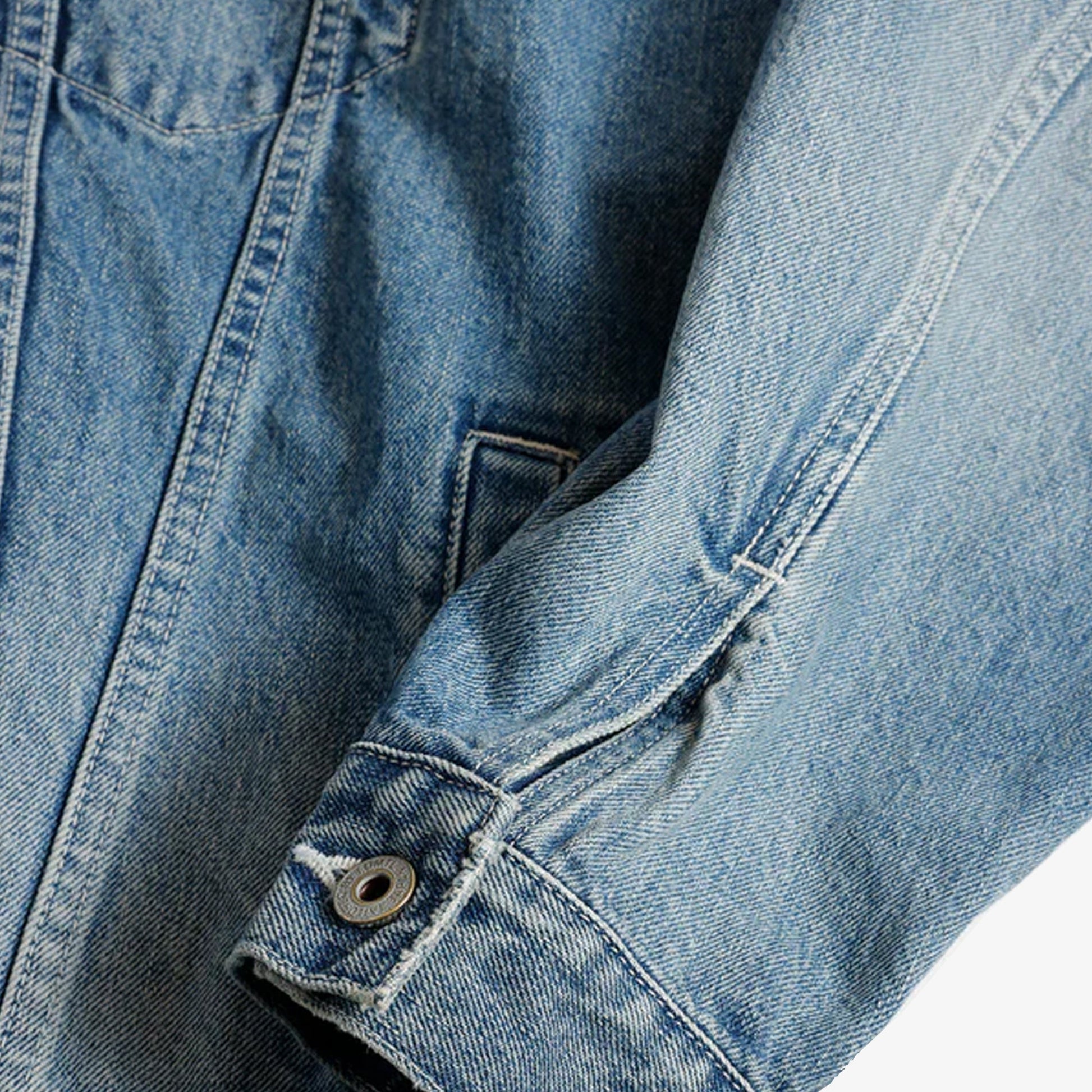 FDMTL | DENIM HAORI JACKET 4YR WASH { INDIGO