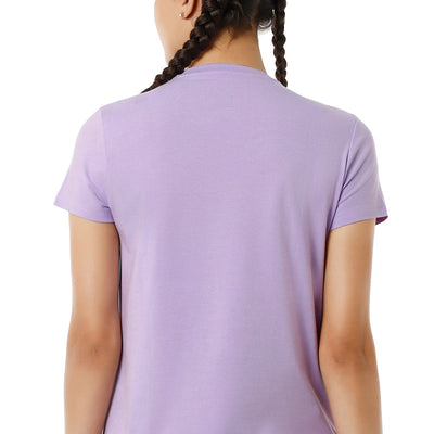 Essential Basic Short Sleeve Round Neck T-Shirt - Digital Lavender