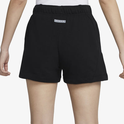 Nike | MID RISE FLEECE SHORTS  { BLACK