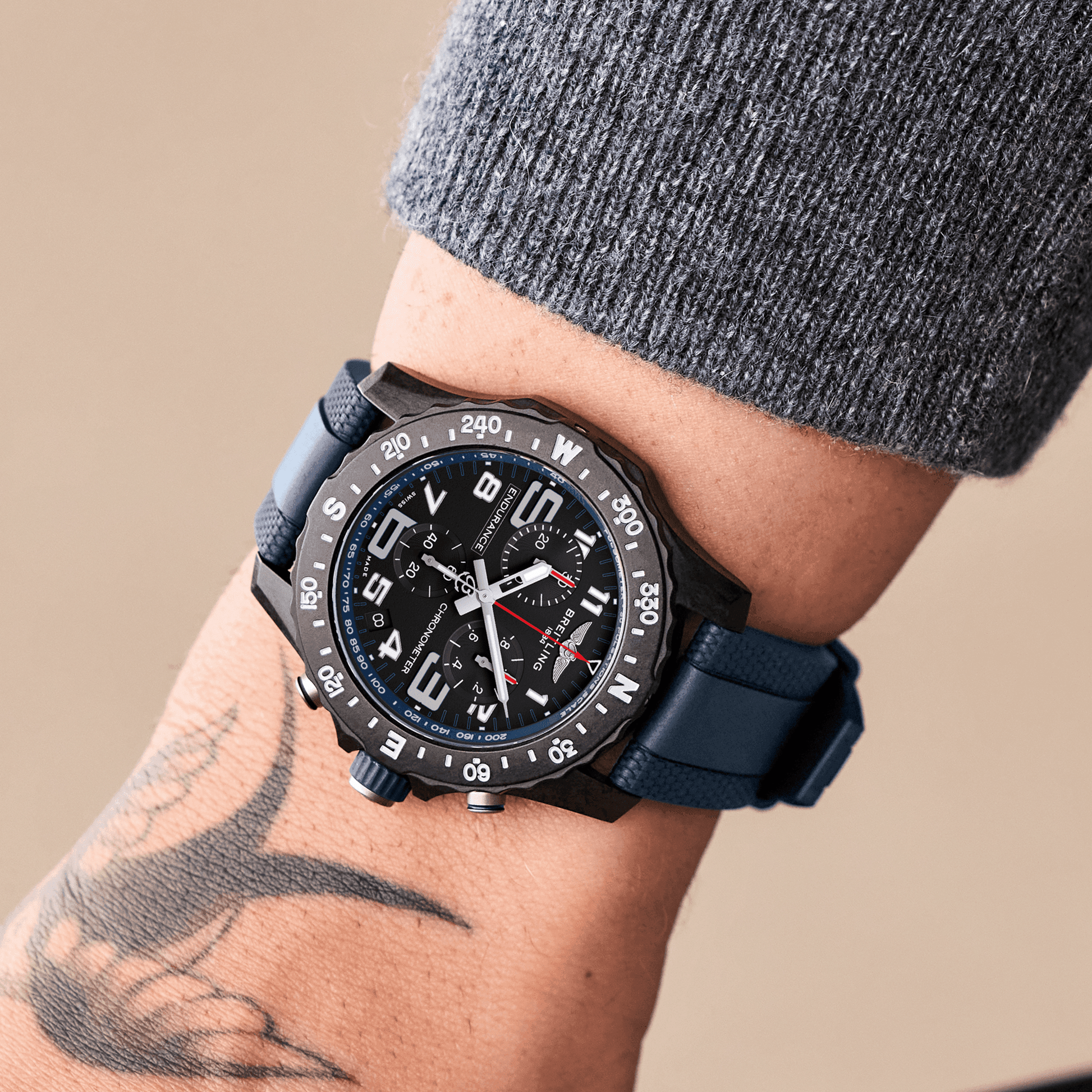 Breitling Endurance Pro Black Dial Men 44mm