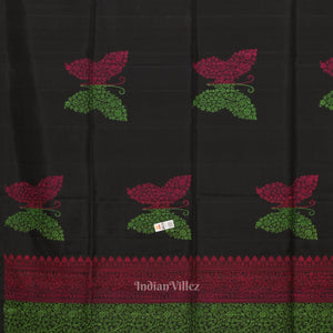 Black Pure Kanjivaram Soft Silk Saree