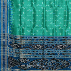 Sea Green Mayur Chandrika Khandua Silk Saree