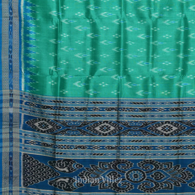 Sea Green Mayur Chandrika Khandua Silk Saree
