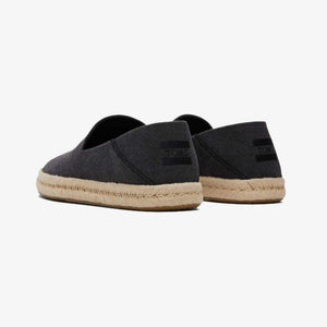 Toms | SANTIAGO JUTE-WRAPPED  { BLACK