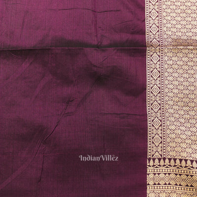 Magenta Meenakari Banarasi Katan Silk Saree