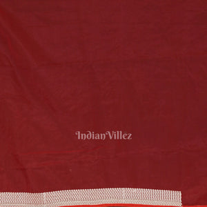 Red Parsi Gara Floral Motif Hand Embroidered Saree