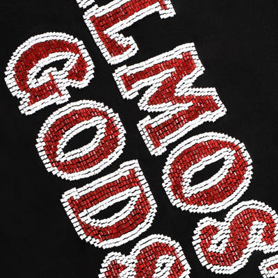 ALMOST GODS | HAND EMBROIDERED KARDANA LOGO TEE { BLACK