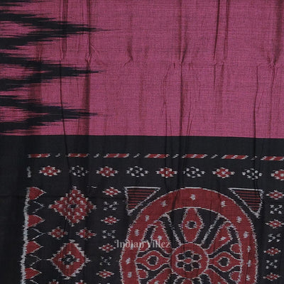 Purple Black Kargil Kumbha Maniabandha Cotton Saree