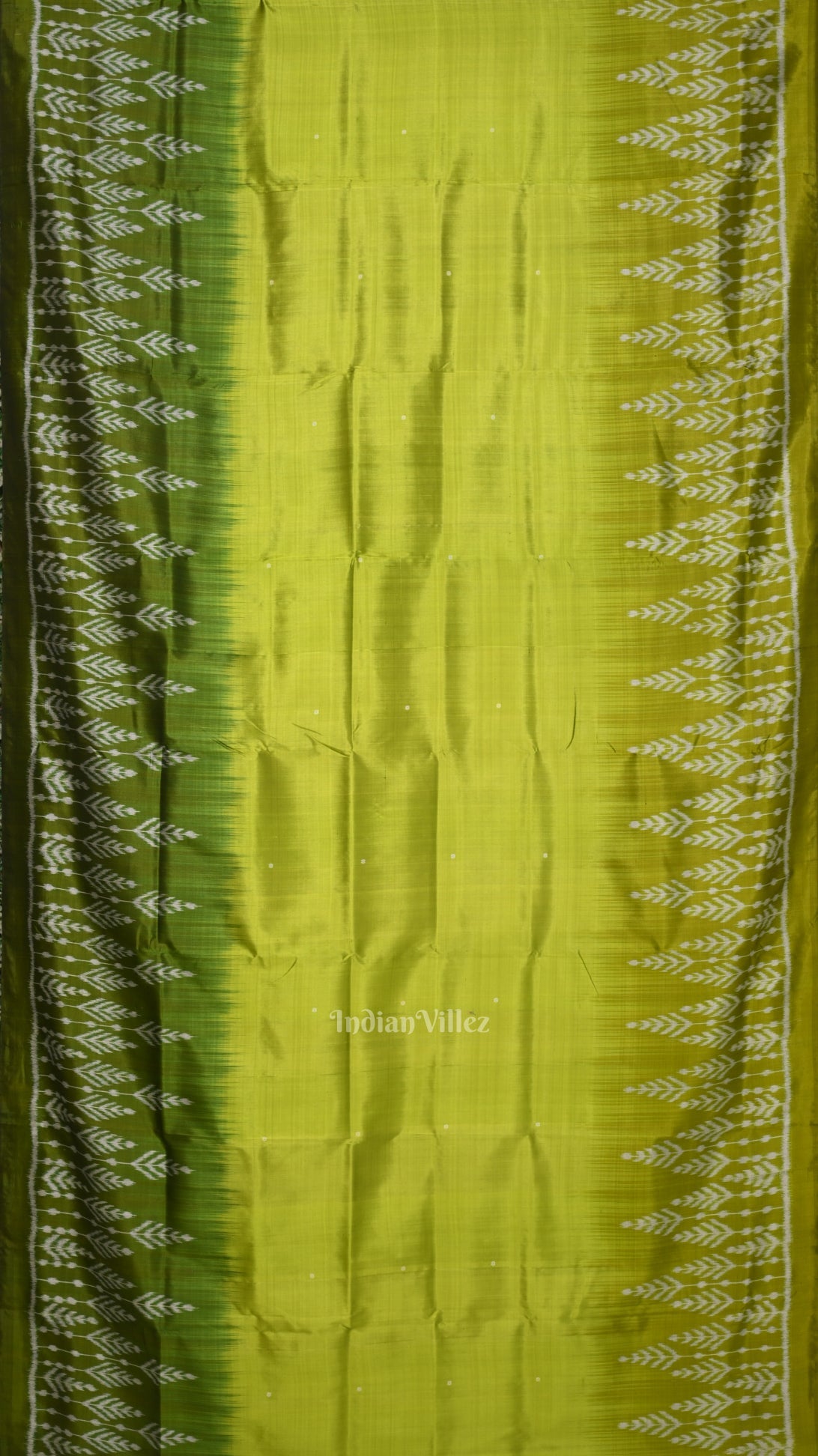 Parrot Green Buti Design Odisha Ikat Contemporary Designer Saree
