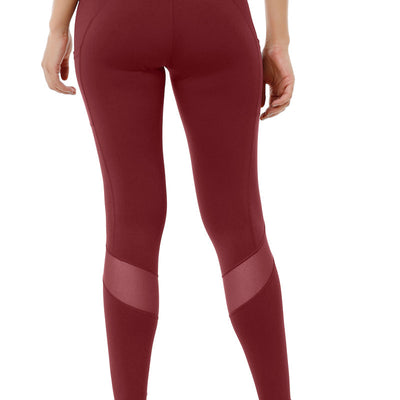 Flaunt Panelled High Rise Active Leggings - Chocolate Truffle