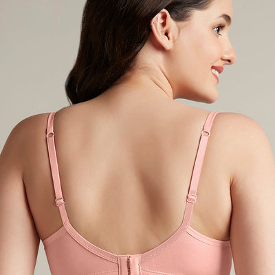 Simply Soft Padded Non-Wired Cotton Bra - Impatiens Pink
