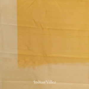 Light Yellow Pure Kanjivaram Soft Silk Saree