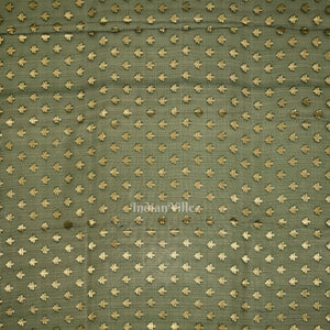 Bottle Green Pure Jamdani Banarasi Kota Silk Saree