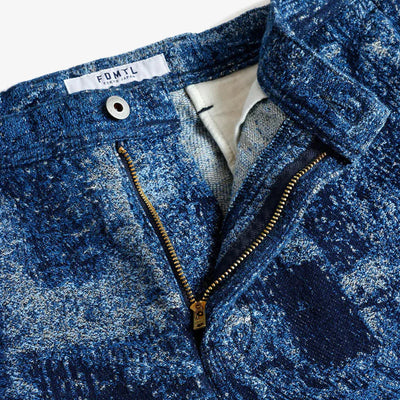 FDMTL | JACQUARD BORO PANTS RINSE - BORO { INDIGO