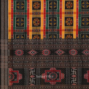 Multicolor Handloom Utkal Laxmi Sambalpuri Cotton Saree