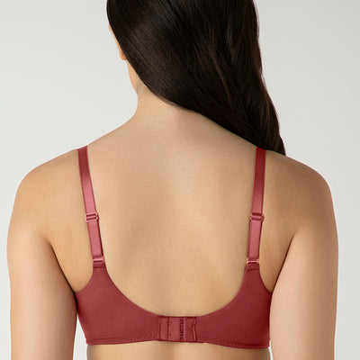 Glam Floral Non-Padded Wired Minimizer Bra - Cowhide