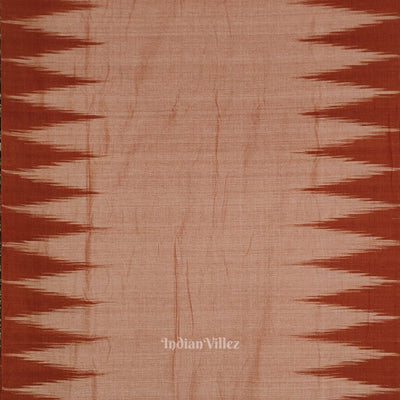 Brick Red Kargil Kumbha Maniabandha Cotton Saree