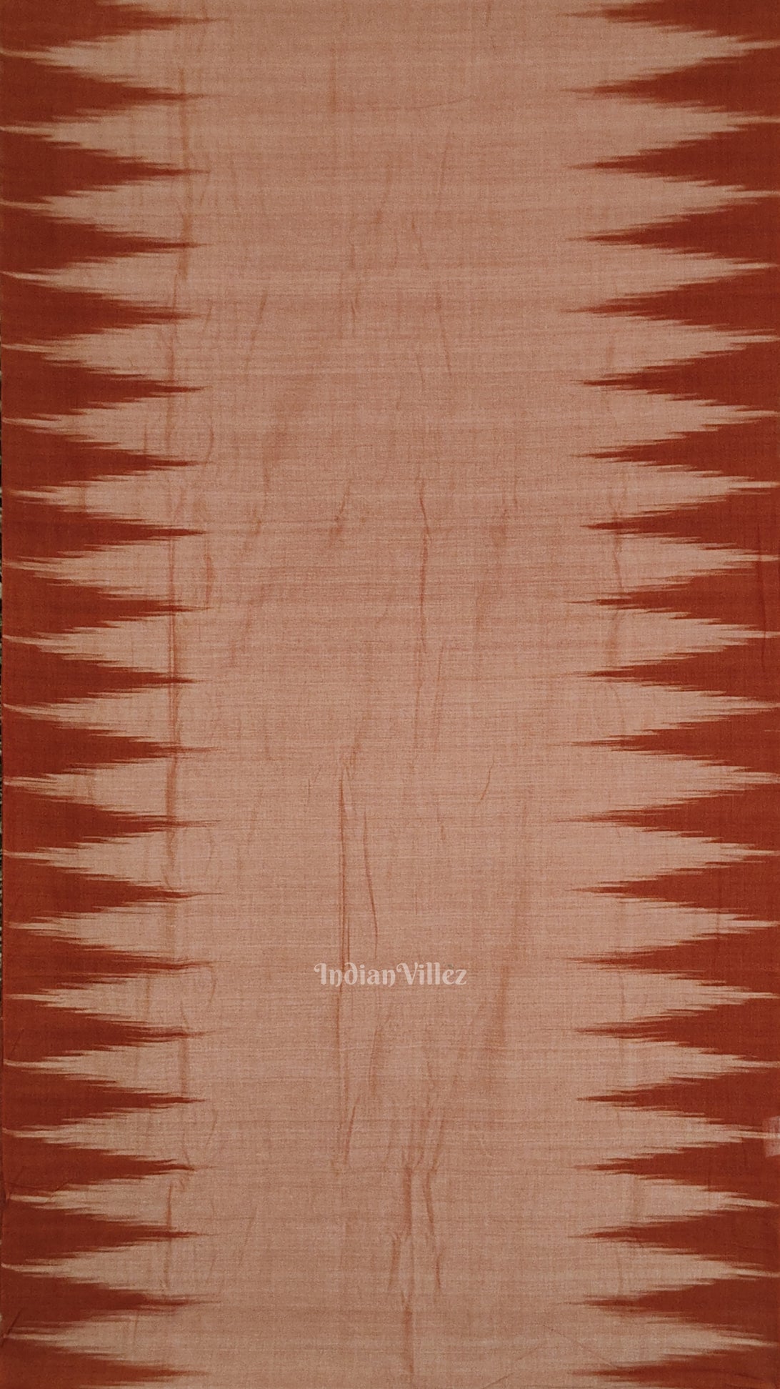 Brick Red Kargil Kumbha Maniabandha Cotton Saree