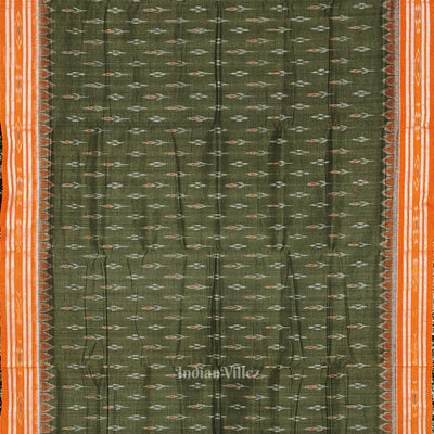 Mehendi Green Mayur Chandrika Maniabandha Cotton Saree