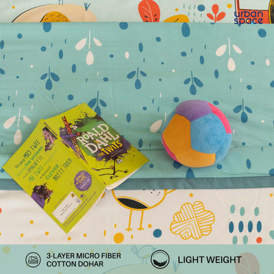 Cotton Bedsheet + AC Blanket Combo Pack - (Combo 25 - Lion King Sky Blue + Lion King Sky Blue)