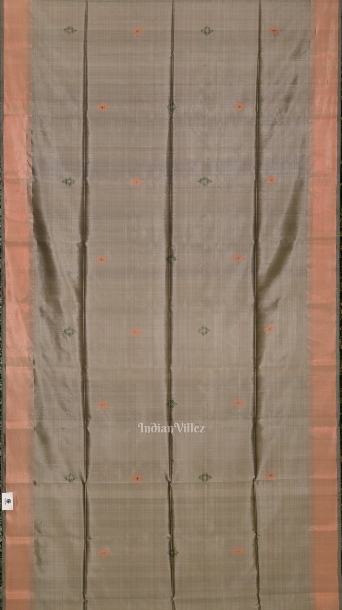 Cream Black Pure Bishnupuri Silk Saree