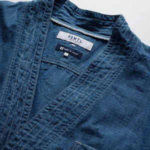 FDMTL | DENIM HAORI SHIRT 2YR WASH  { INDIGO