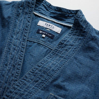 FDMTL | DENIM HAORI SHIRT 2YR WASH  { INDIGO