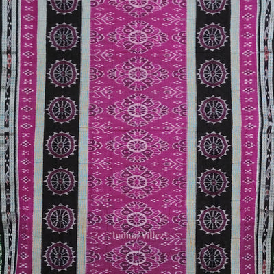 Purple Konark Chakra Sambalpuri Pure Cotton Saree