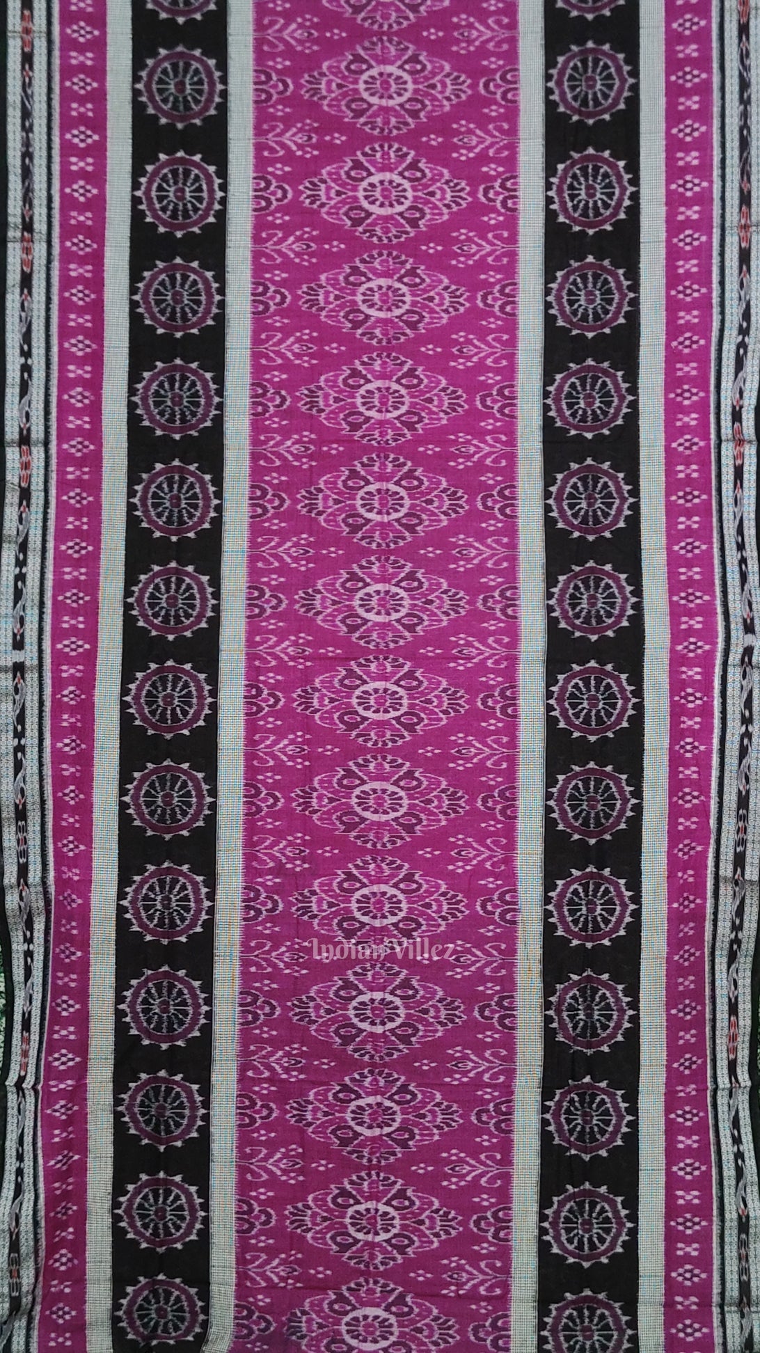 Purple Konark Chakra Sambalpuri Pure Cotton Saree