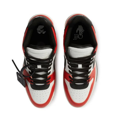 OFF-WHITE Out Of Office Low Tops Black White Red