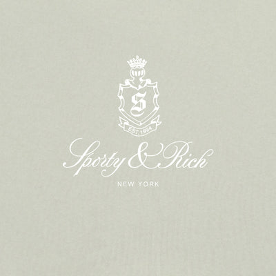 SPORTY & RICH | VENDOME CROPPED CREWNECK { SAGE/WHITE