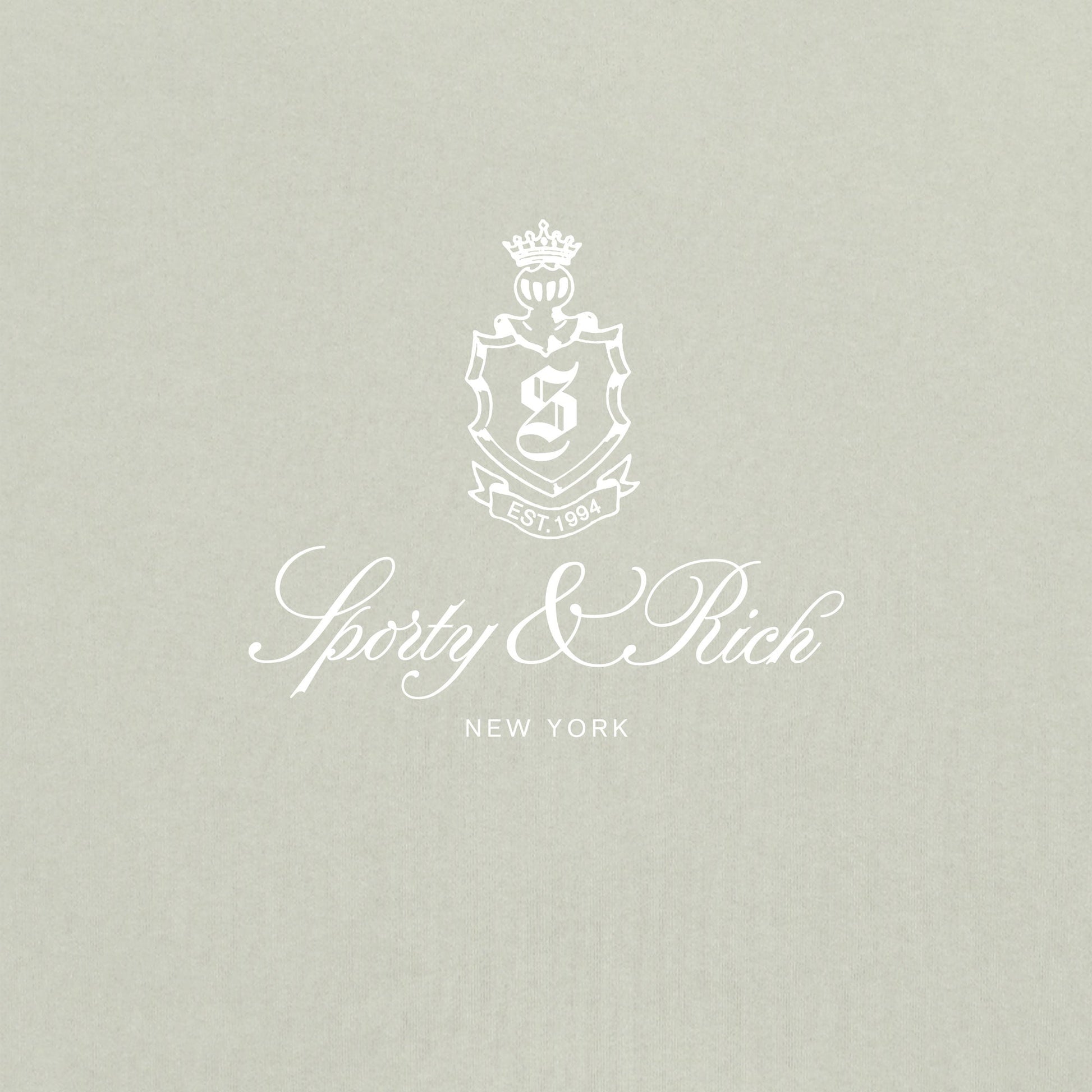 SPORTY & RICH | VENDOME CROPPED CREWNECK { SAGE/WHITE