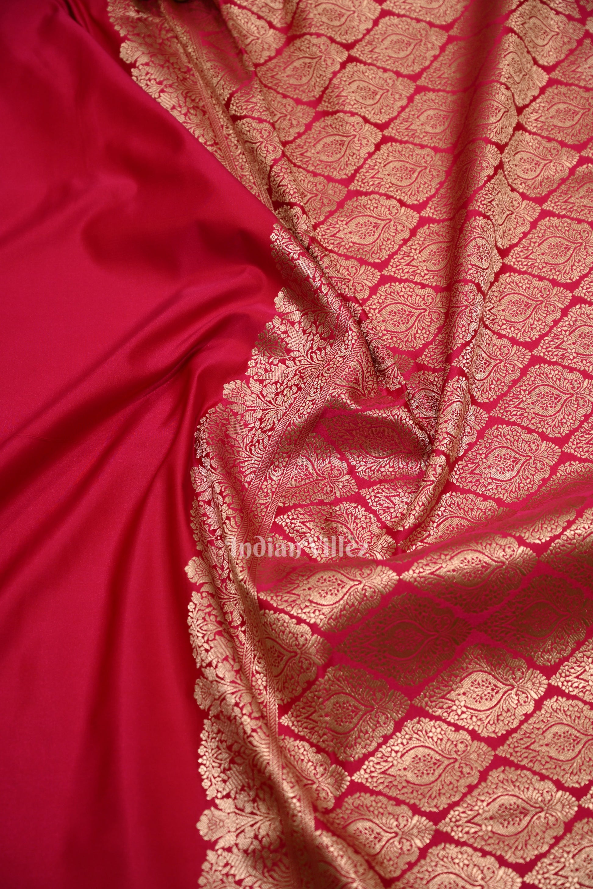 Exclusive Bright Pink Pure Soft Mashru Satin Silk Banarasi Saree