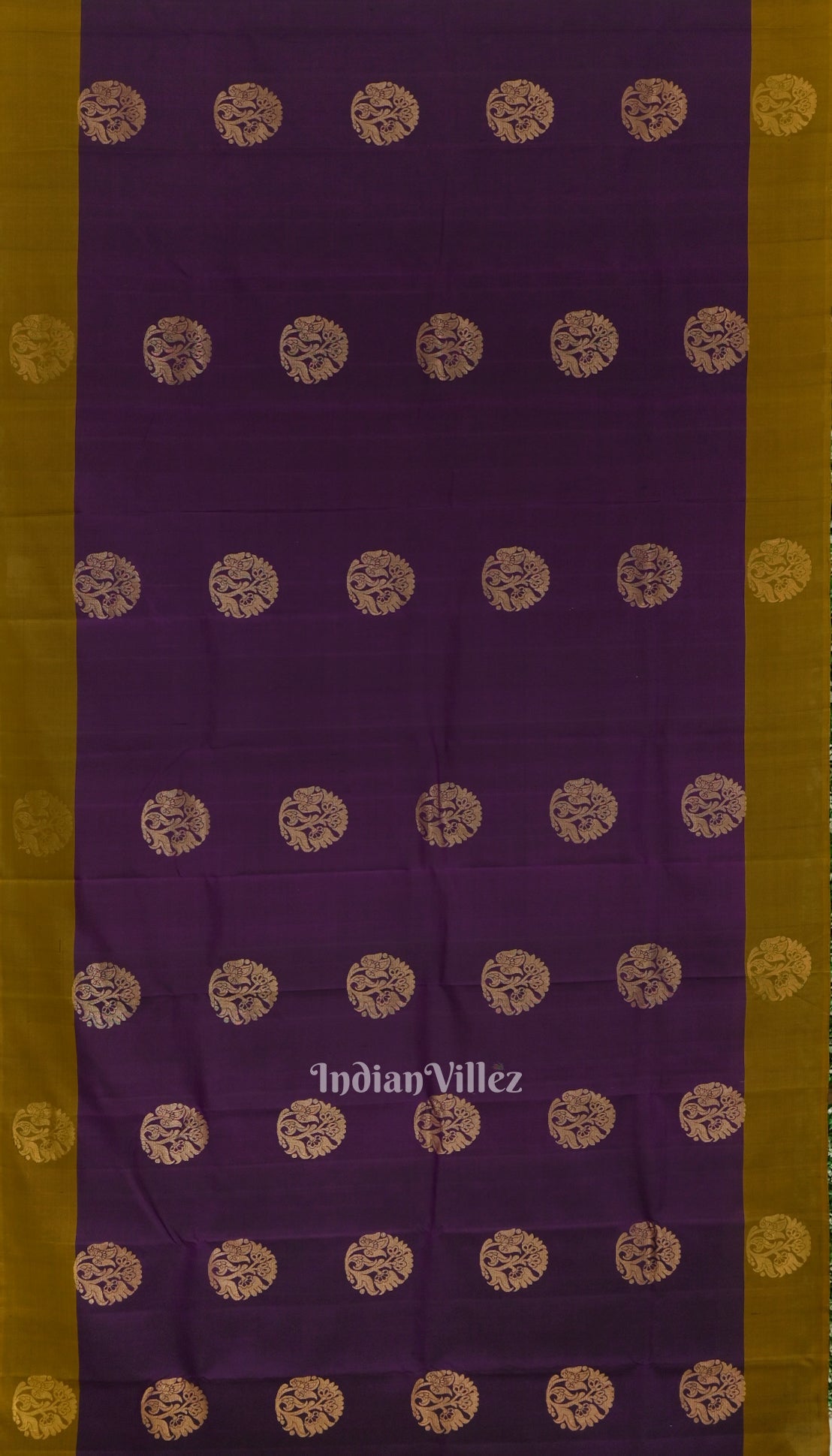 Dark Purple Pure Kanjivaram Soft Silk Saree