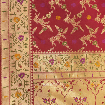 Rani Pink Dual Tone Meenakari Banarasi Katan Silk Saree