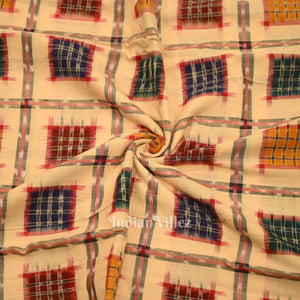 Sandal Wood Ashwin Sambalpuri Ikat Cotton Fabric