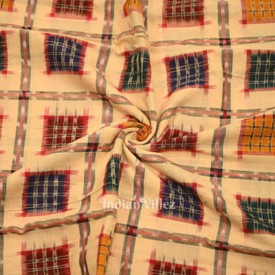 Sandal Wood Ashwin Sambalpuri Ikat Cotton Fabric