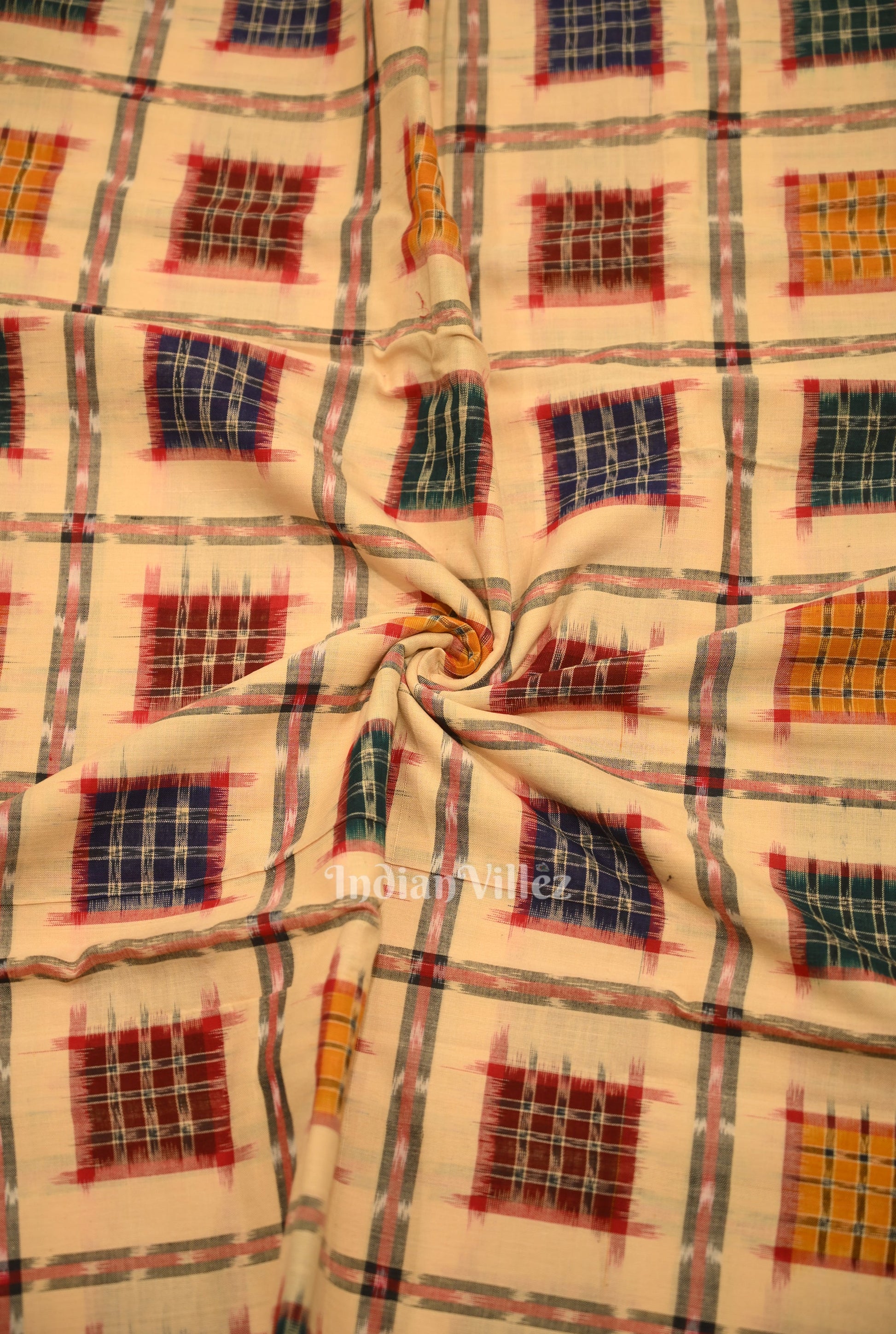 Sandal Wood Ashwin Sambalpuri Ikat Cotton Fabric